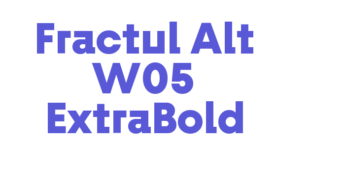 Fractul Alt W05 ExtraBold Font Download