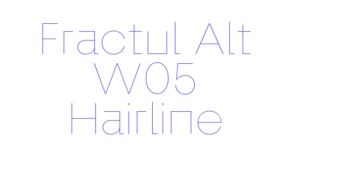 Fractul Alt W05 Hairline Font Download