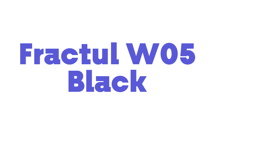 Fractul W05 Black Font Download