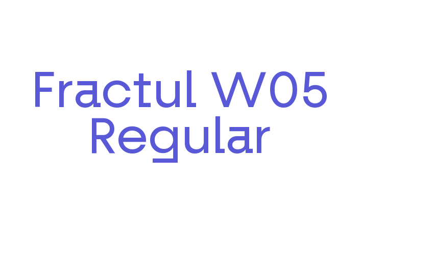 Fractul W05 Regular Font Download