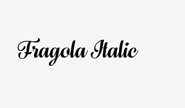 Fragola Italic Font