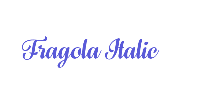 Fragola Italic Font Download