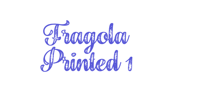 Fragola Printed 1 Font