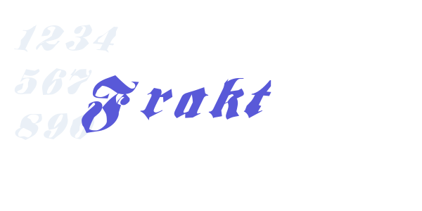 Frakt font free