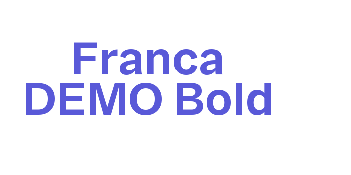 Franca DEMO Bold Font Download