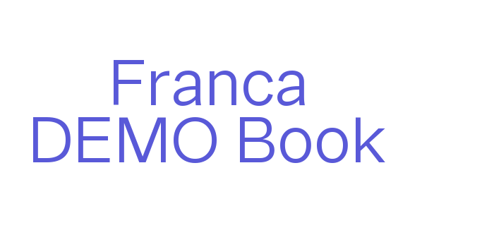 Franca DEMO Book Font Download