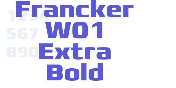 Francker W01 Extra Bold font free