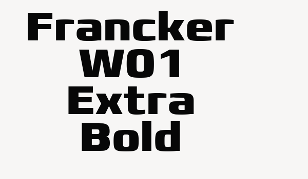 Francker W01 Extra Bold Font