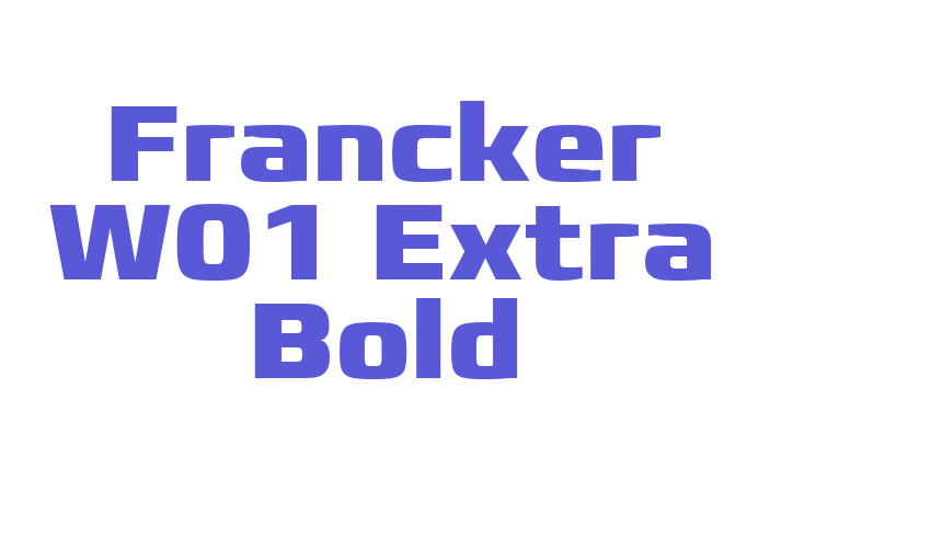 Francker W01 Extra Bold Font