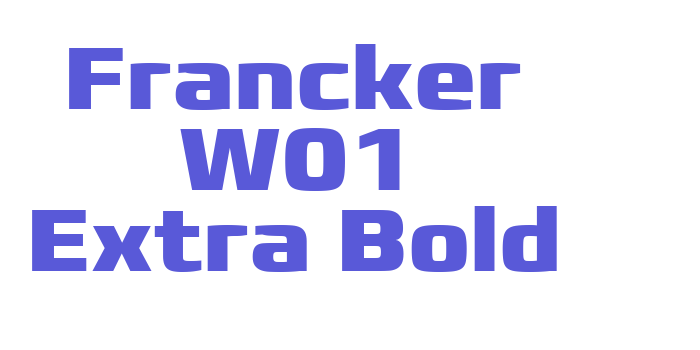 Francker W01 Extra Bold Font Download