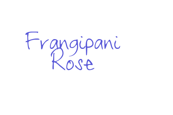 Frangipani Rose Font