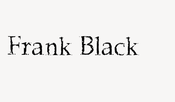 Frank Black Font