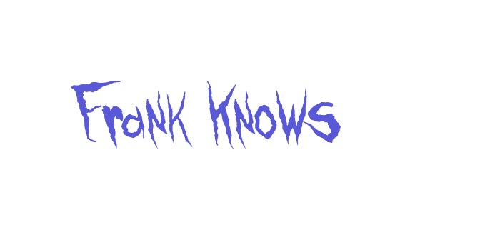 Frank Knows Font Download