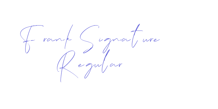 Frank Signature Regular Font Download