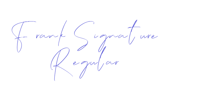 Frank Signature Regular Font