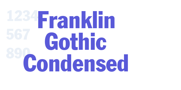 Franklin Gothic Condensed font