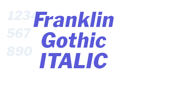 Franklin Gothic ITALIC font