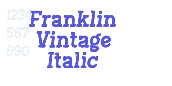 Franklin Vintage Italic font free