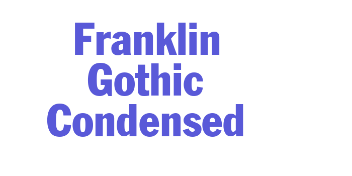 Franklin Gothic Condensed Font Download