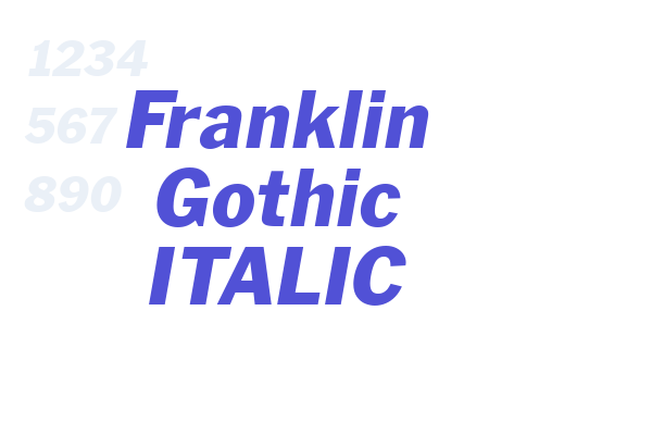 Franklin Gothic ITALIC