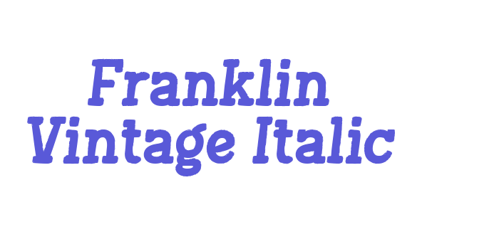 Franklin Vintage Italic Font Download