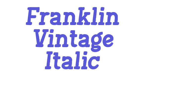 Franklin Vintage Italic Font