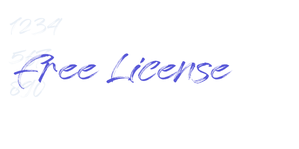 Free License font