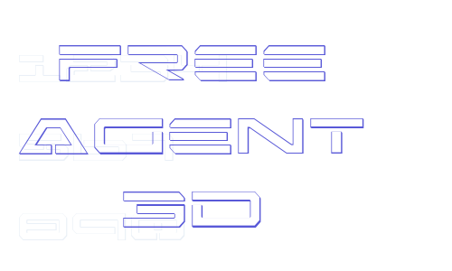 Free Agent 3D Font