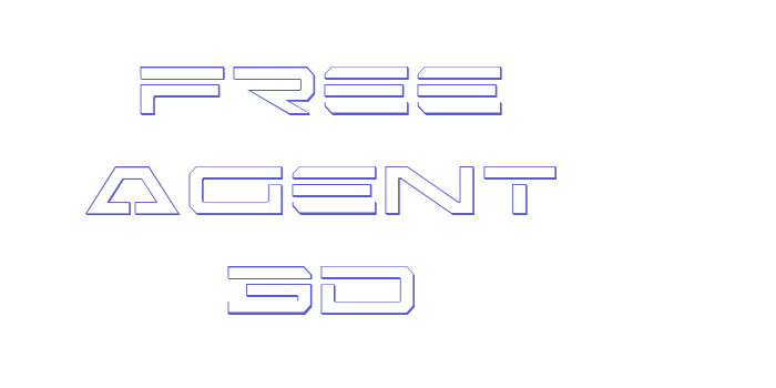 Free Agent 3D Font