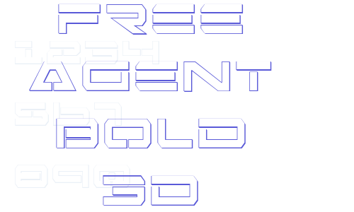 Free Agent Bold 3D Font