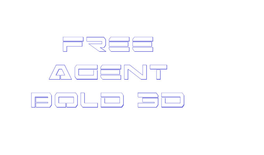 Free Agent Bold 3D Font