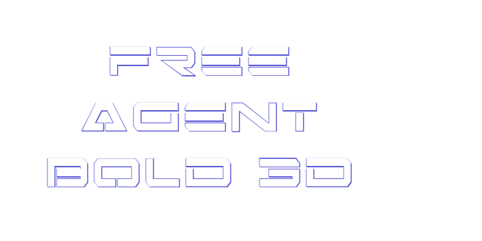 Free Agent Bold 3D Font Download