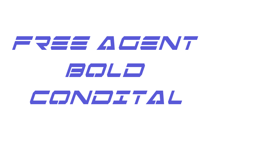 Free Agent Bold CondItal Font