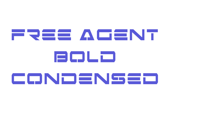 Free Agent Bold Condensed Font