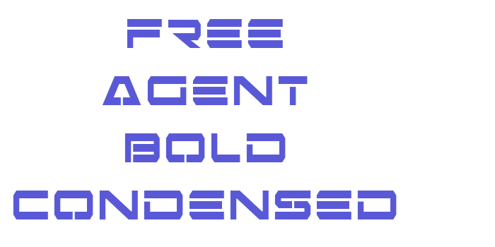 Free Agent Bold Condensed Font Download