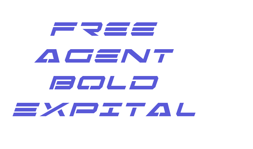 Free Agent Bold ExpItal Font