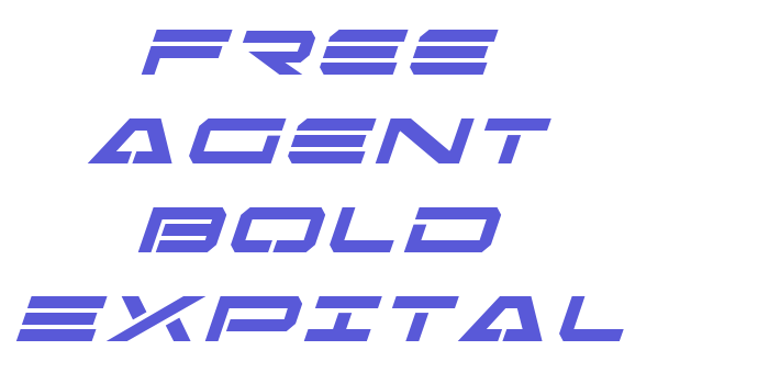 Free Agent Bold ExpItal Font Download