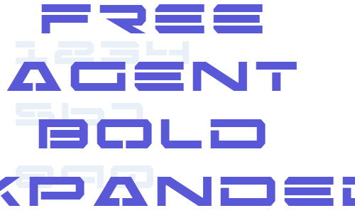 Free Agent Bold Expanded Font