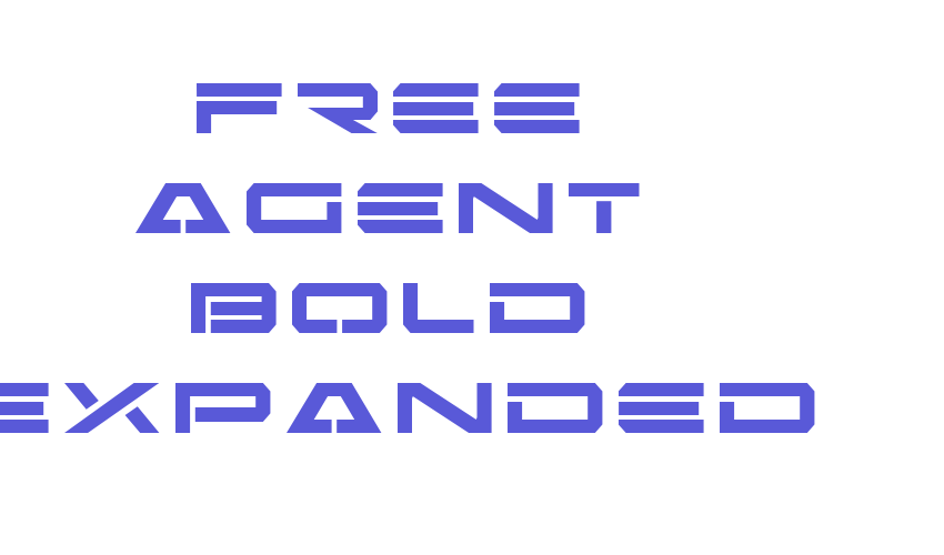 Free Agent Bold Expanded Font