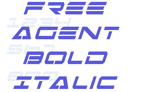 Free Agent Bold Italic Font