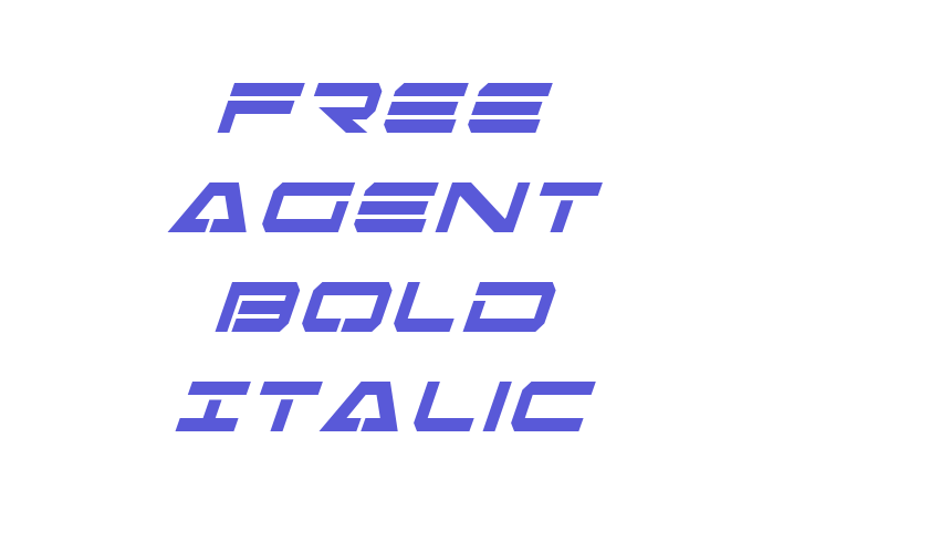 Free Agent Bold Italic Font