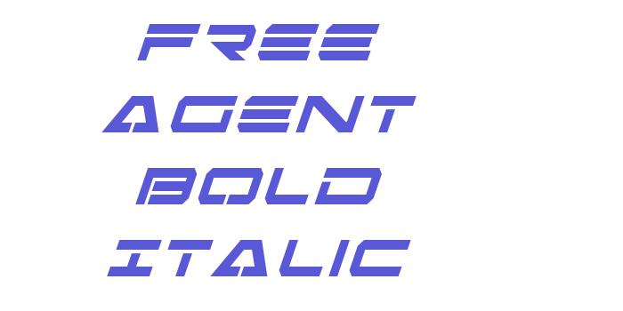 Free Agent Bold Italic Font Download