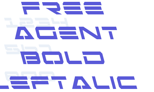 Free Agent Bold Leftalic Font