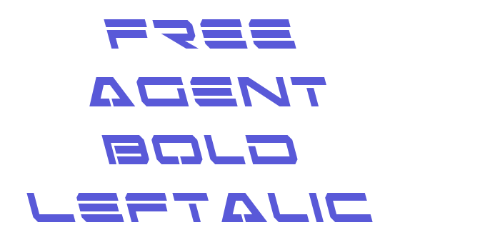 Free Agent Bold Leftalic Font Download