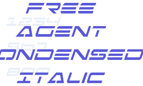 Free Agent Condensed Italic Font