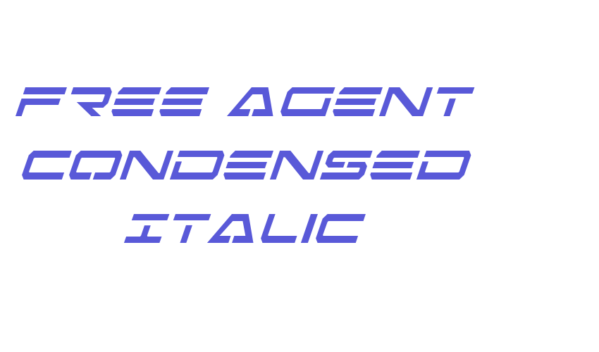 Free Agent Condensed Italic Font