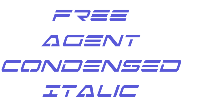 Free Agent Condensed Italic Font Download