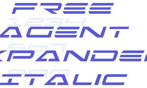 Free Agent Expanded Italic Font