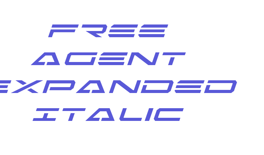 Free Agent Expanded Italic Font