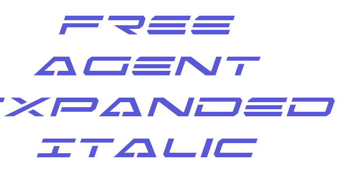 Free Agent Expanded Italic Font Download